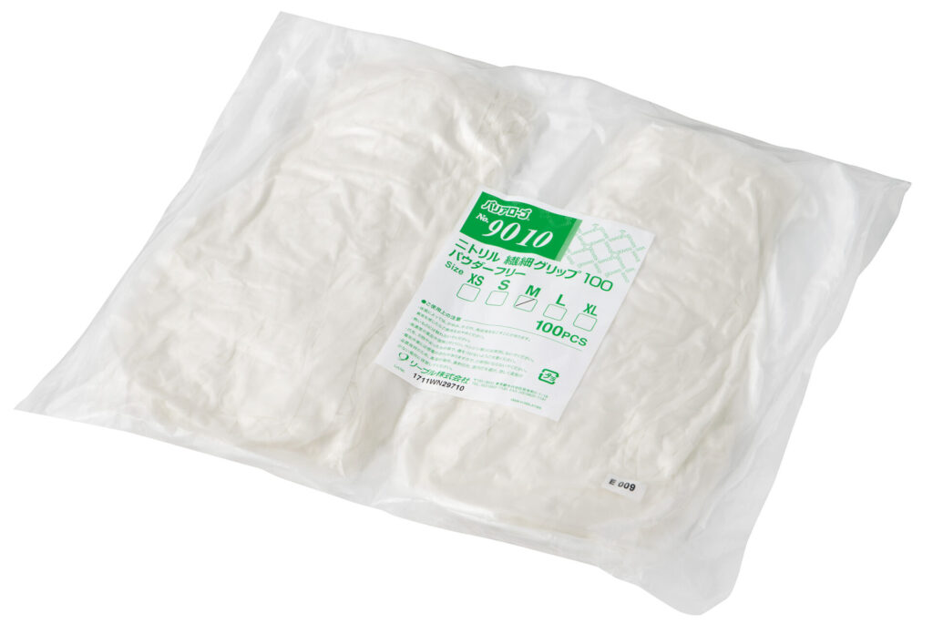 9010　ニトリル繊細グリップ100（パウダーフリー）