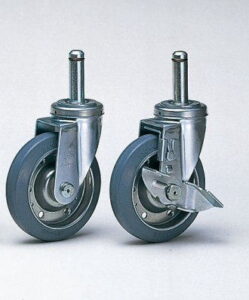 打ち込み式単独キャスター（ゴム車）